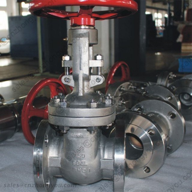 904L Gate Valve, 3'' 150LB, DIN 1.4539 Body, DIN 1.4539 Trim, RF, Handwheel Operated