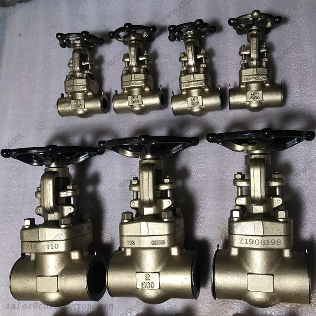 Aluminum Bronze GATE VALVE, 2'' 800#, ASTM B148 C95500 Body, B148 C95500 Trim, NPT