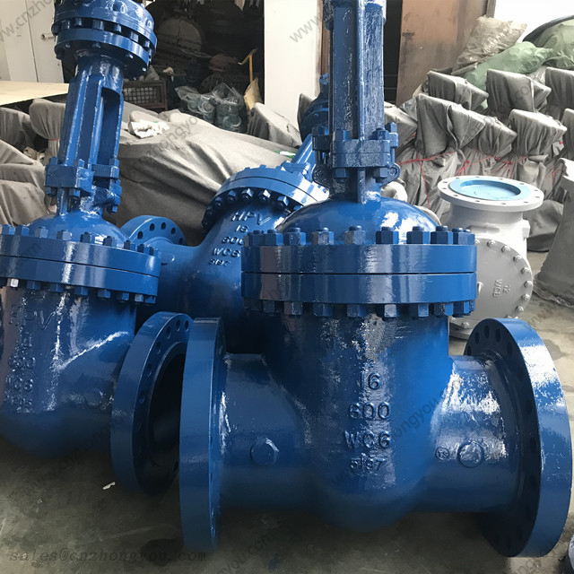 API 600 Gate Valve, 16'' 600LB, ASTM A217 WC6 Body, STL6+STL12 Trim, RF