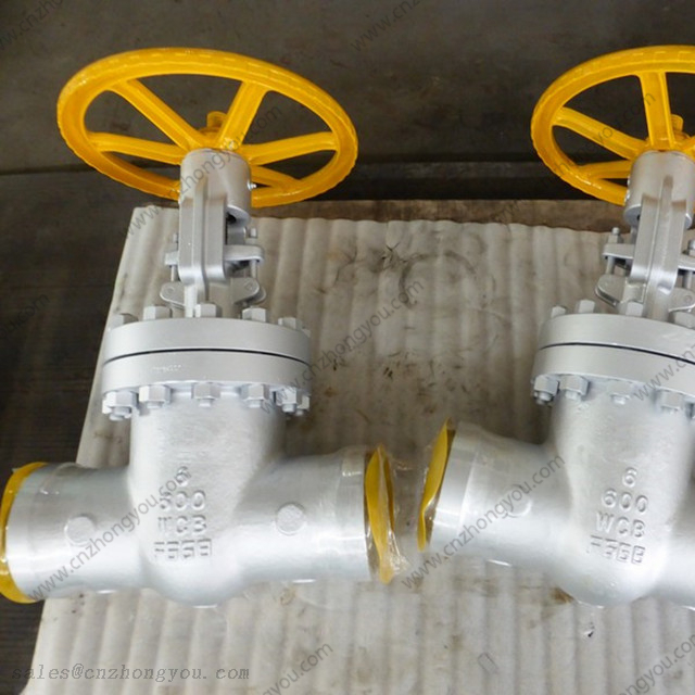 ASME GATE VALVE, 6'' 600LB, ASTM A216 WCB Body, 13Cr Trim, Butt weld(SCH 80#)