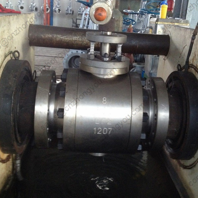 FORGED BALL VALVE 8'' 600LB, A350 LF2 Body, A350 LF2 Trim, RTJ, Wormgear Operated