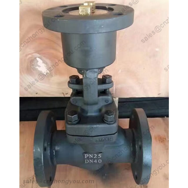 Bare Stem Gate Valve, DN25 PN40, ASTM A105N Body, SS410 Trim, RF