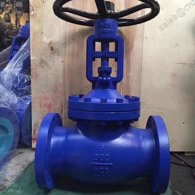 Bellows Seal Globe Valve, DN200 300LB, ASTM A216 WCB Body, SS316 Trim, RF, Manual