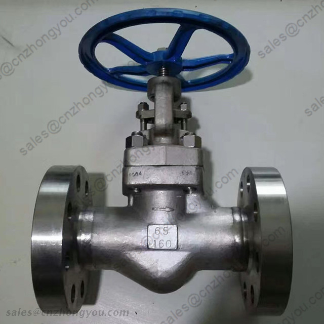 Bolted Bonnet Forged Globe Valve, DN65 PN160, ASTM A182 F304 Body, ASTM A182 F316 Trim, RTJ