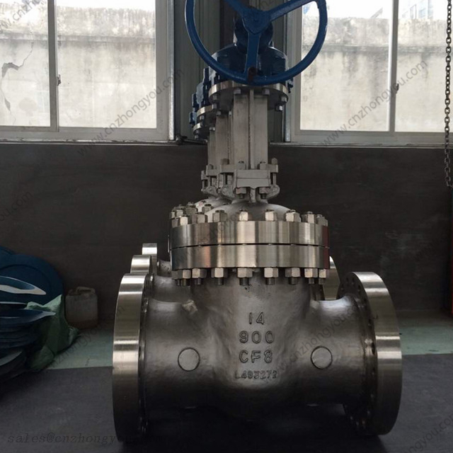 Bolted Bonnet Gate Valve, 14'' 900LB, ASTM A351 CF8 Body, ASTM A351 CF8 Trim, RTJ