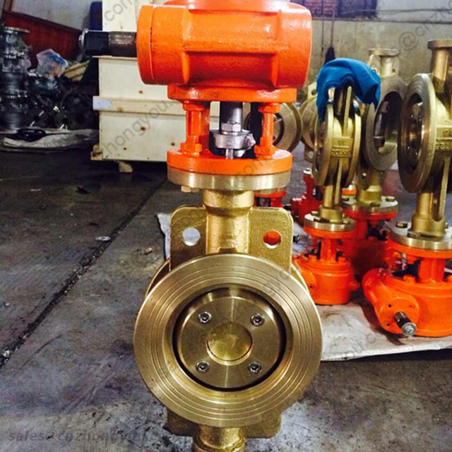 Aluminum Bronze Butterfly Valve, DN100 PN16, ASTM C95800 Body, ASTM Monel 400 Trim, RF