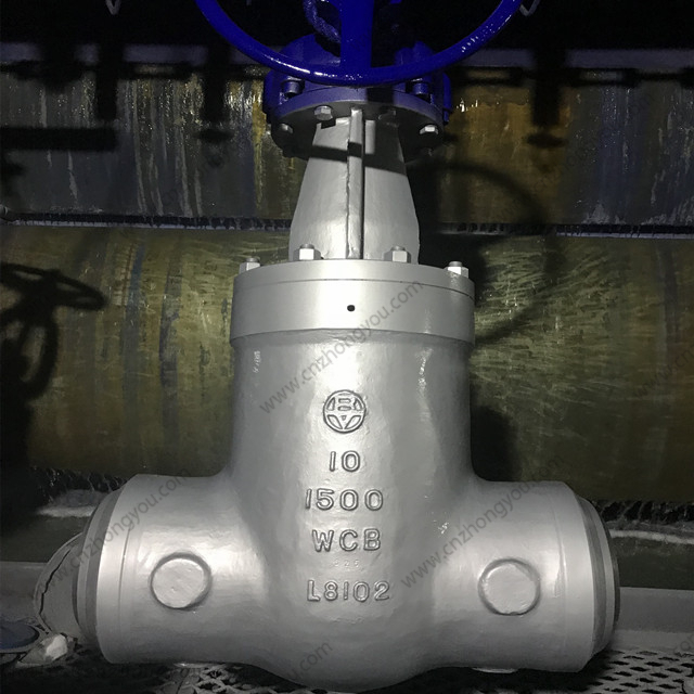 Cast Steel Pressure Seal Bonnet Gate Valve, 10'' 1500LB, ASTM A216 WCB Body, Trim #8, BW