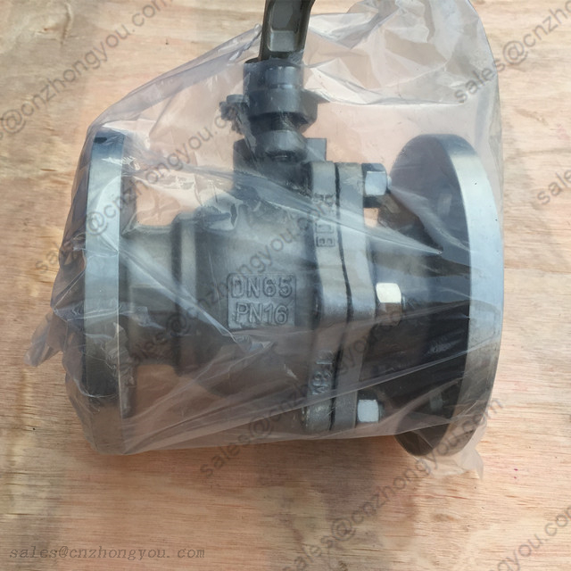 DIN Floating Ball Valve DN65 PN16, A216 WCB Body, SS304 Trim, RF Ends