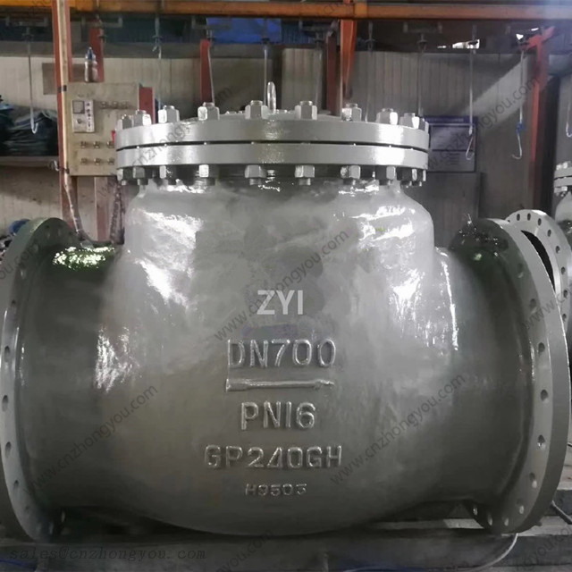 DIN SWING CHECK VALVE, DN700 PN16, GP240GH Body, GP240GH Trim, RF