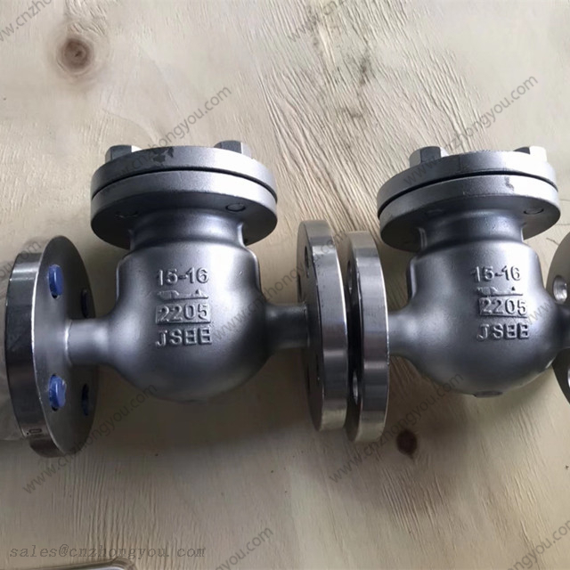 Duplex Stainless Steel Swing Check Valve, DN15 PN16, 2205 Body, SS2205 Trim, RF