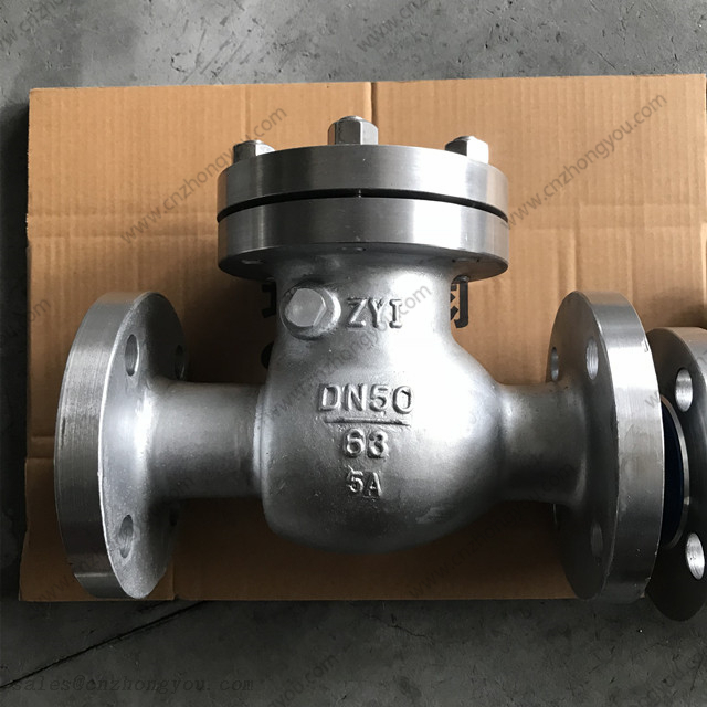 Duplex Stainless Steel Swing Check Valve, DN50 PN63, 5A Body, 5A Trim, RF Ends
