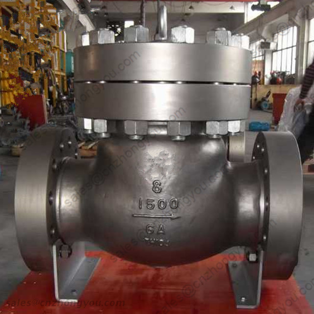 Duplex Steel Swing Check Valve, 8'' 1500LB, ASTM A995 6A Body, ASTM A995 6A Trim, RTJ Connection Ends