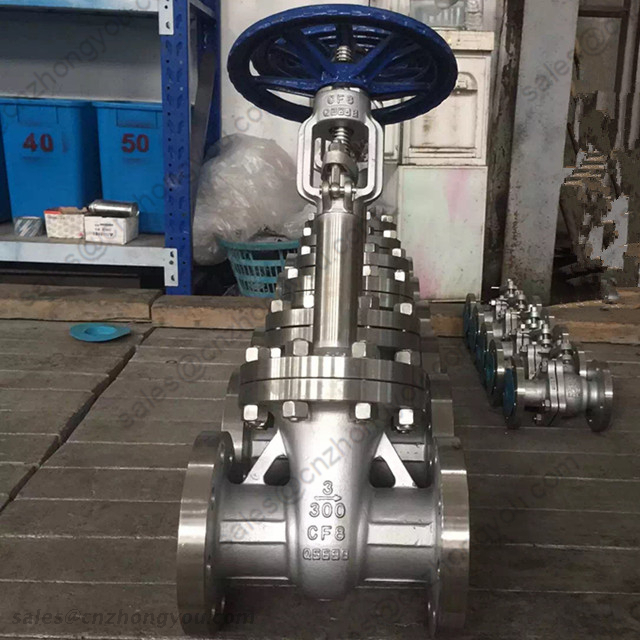 Extension Bonnet Cryogenic Globe Valve, 3‘’ 300LB, ASTM A351 CF8 Body, SS304 Trim, RF, Handwheel