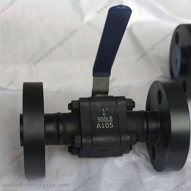 1'' 900LB A105 Body F304 Ball Forged Steel 3PCS Ball Valve