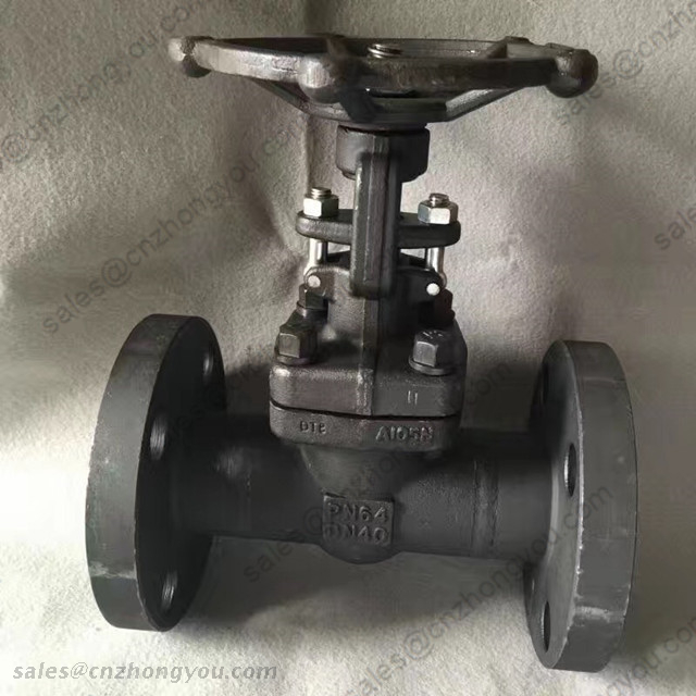 Forged Steel Gate Valve, DN40 PN64, ASTM A105N Body, 13Cr Trim, LMF