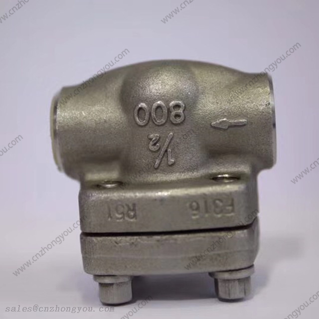 Forged Swing Check Valve, 0.5'' 800#, ASTM A182 F316 Body, F316 Trim, Socket Weld