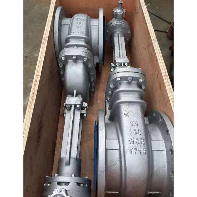 GATE VALVE 16'' 150LB, A216 WCB Body, Trim no.8, RF, Gearbox Operated