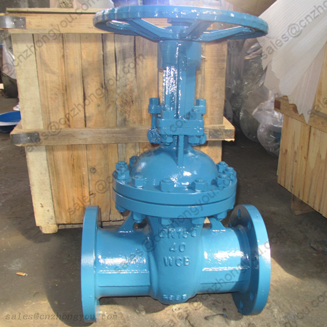 DIN GATE VALVE DN150 PN40, A216 WCB Body, RF Flanged, Handhweel Operated