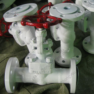 Low temperature Gate Valve DN25 PN16, A350 LF3 Body, Welded Flange, RF