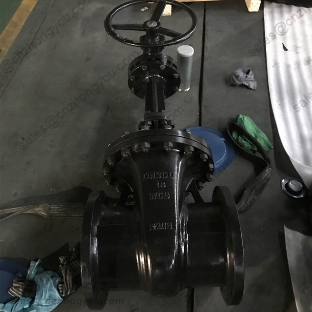 Gate Valve, DN300 PN16, ASTM A216 WCB Body, ASTM A216 WCB+HF Trim, RF