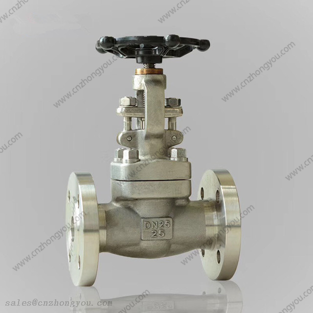 Integral Flange Gate Valve, DN25 PN25, ASTM A182 F316 Body, ASTM A182 F316 Trim, Flanged Ends