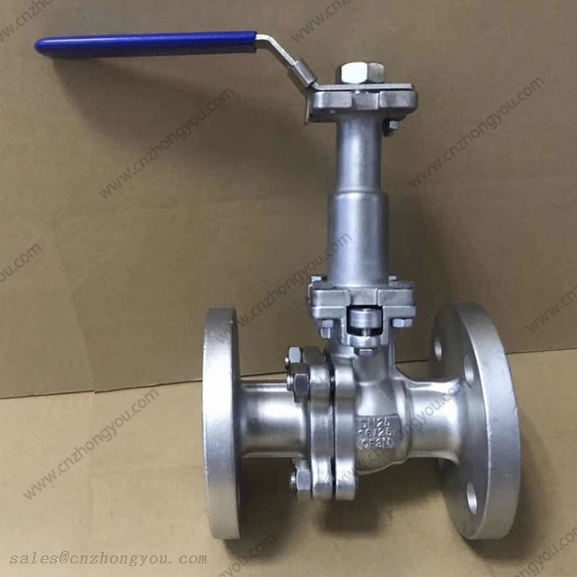 Long Extension Stem Ball Valve, DN25 PN25, ASTM A351 CF8M Body, SS316 Trim, RF