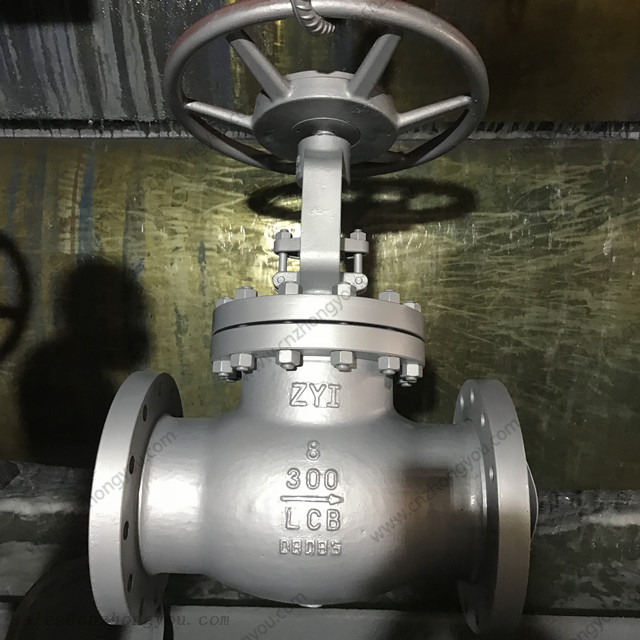 Low Temperature Globe Valve, 8'' 300LB, ASTM A352 LCB Body, ASTM A351 CF8M Disc, RF