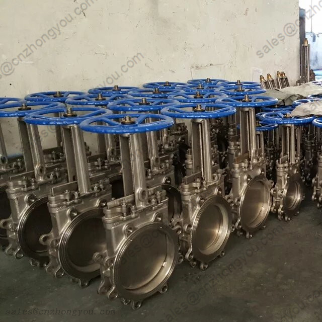 Lug Type Knife Gate Valve DN200 PN16, ASTM A351 CF8M Body