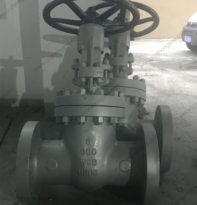 Manual Gate Valve, 6'' 600LB, ASTM A216 WCB Body, 13Cr Trim, RF