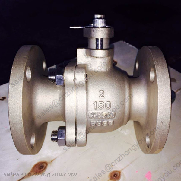 Marine Ball Valve, 2'' 150LB, ASTM B148 C95500 Body, ASTM Monel Trim, RF