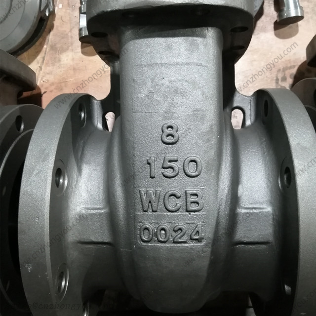 Precoated Sand Gate Valve, 8'' 150LB, ASTM A216 WCB Body, Trim No. 8#, RF