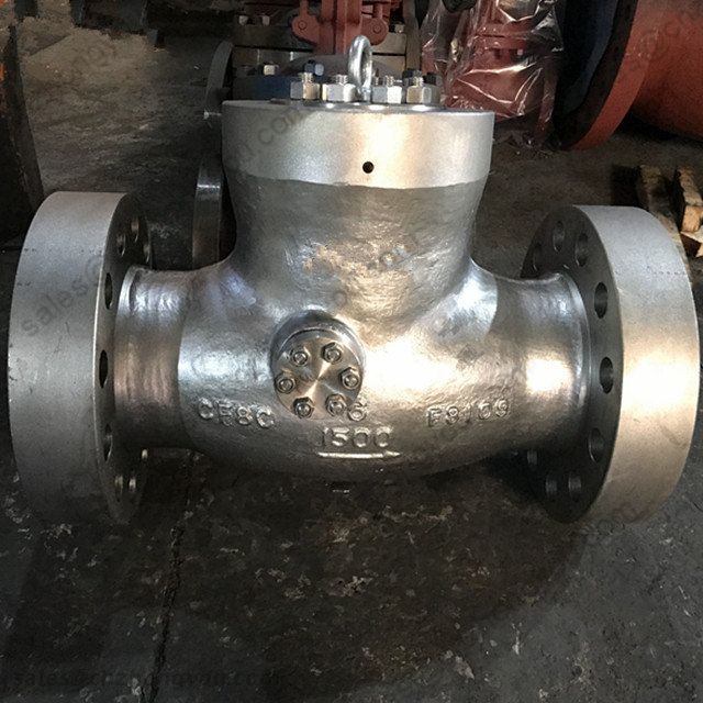 Pressure Seal Bonnet Tilting Disc Check Valve, 6Inch 1500LB, ASTM A351 CF8C Body, SS347 Trim, RTJ Ends