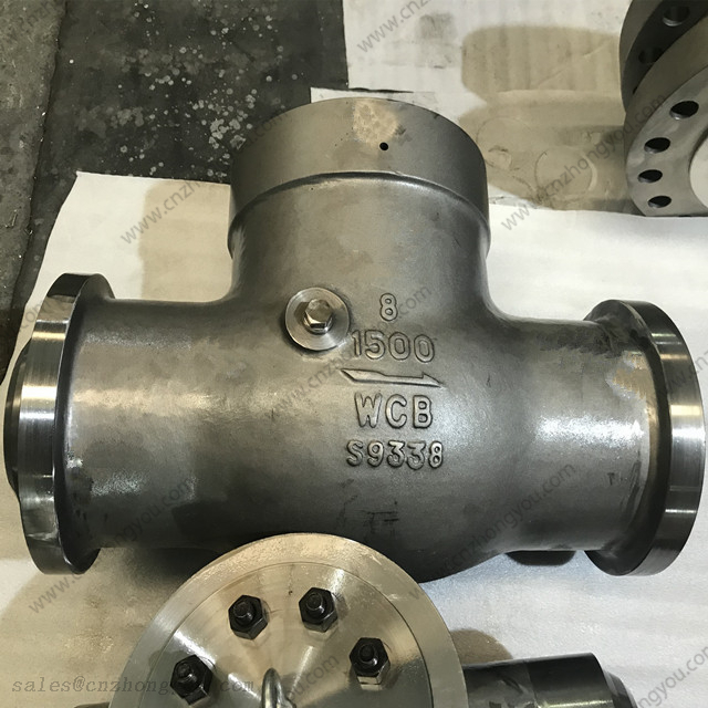 Pressure Seal Tilting Disc CHECK VALVE, 8'' 1500LB, ASTM A216 WCB Body, ASTM A216 WCB Trim, BW Ends