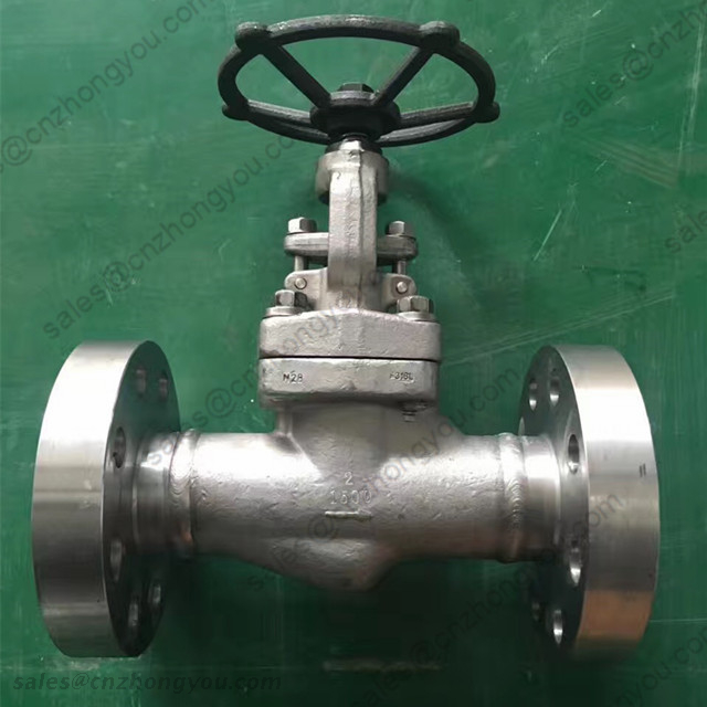 Stainless Steel Forged Globe Valve, 2'' 1500LB, ASTM A182 F316L Body, ASTM A182 F316L+STL Trim, RTJ