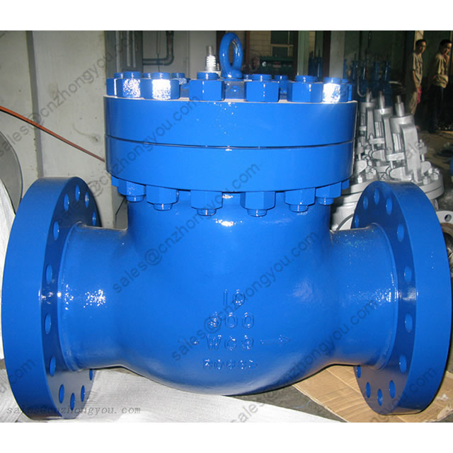 SWING CHECK VALVE 10'' 900LB, ASTM A217 WC9 Body, Trim 5, RTJ Ends