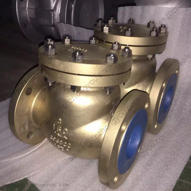 SWING CHECK VALVE 8'' 150LB, Aluminum Bronze B148 C95300 Body, RF Ends