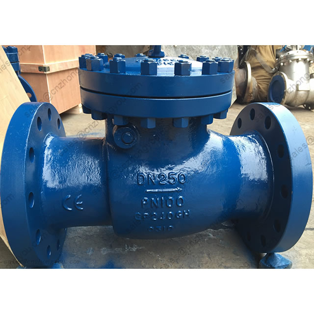 SWING CHECK VALVE DN250 PN100, GP240GH Body, Trim 8, RF Flanged Ends