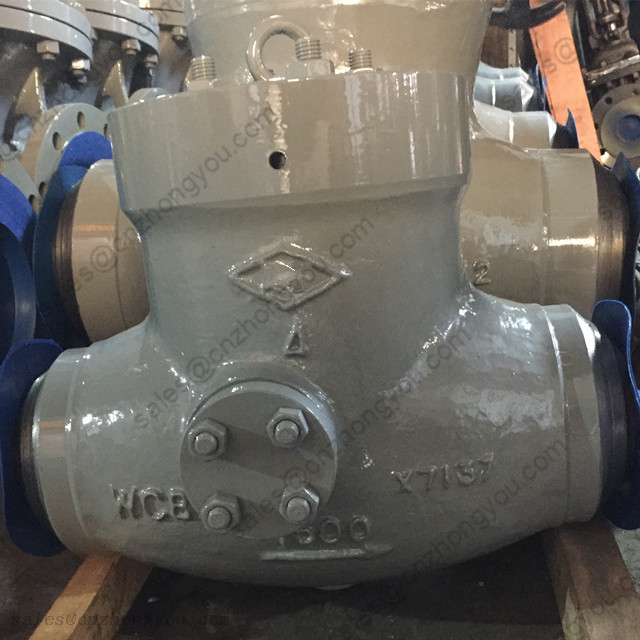 TILTING DISC CHECK VALVE 4'' 1500LB, ASTM A216 WCB Body, BW Ends