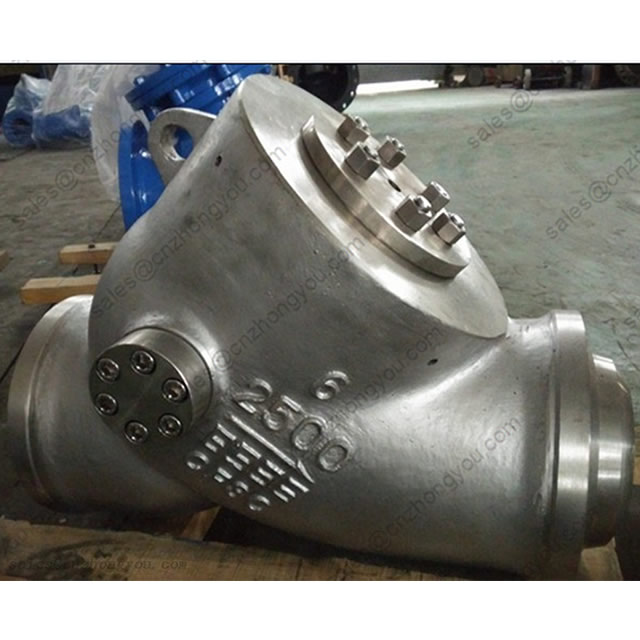 TILTING DISC CHECK VALVE 6'' 2500LB, ASTM A351 CF8C Body, BW Ends