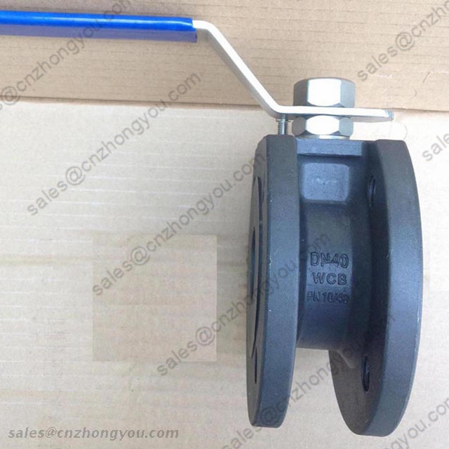 Wafer Ball Valve, DN40 PN10, ASTM A216 WCB, SS304 Trim, RF Ends, Lever Operated