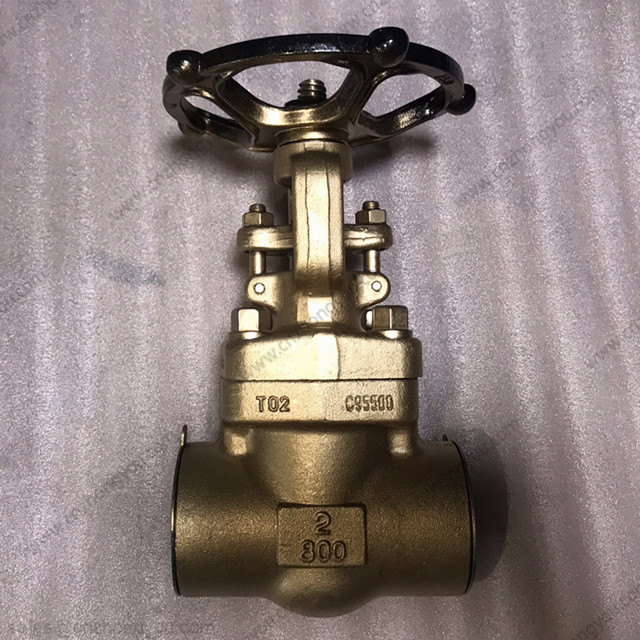 Aluminum Bronze Gate Valve, 2'' 800LB, ASTM B763 UNS C95500 Body, UNS C95500 Trim, NPT