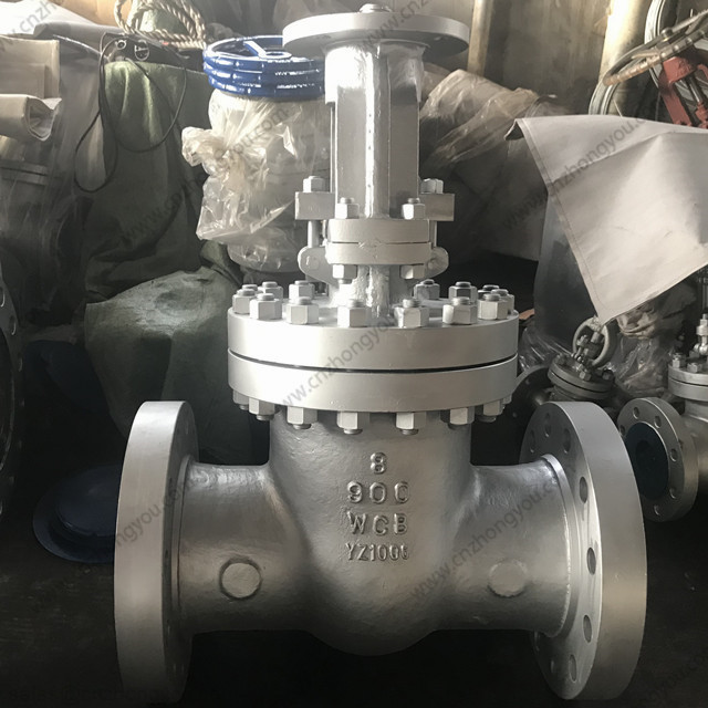 Bare Stem Gate Valve, 8'' 900LB, ASTM A216 WCB Body, 13Cr Trim, RTJ Ends