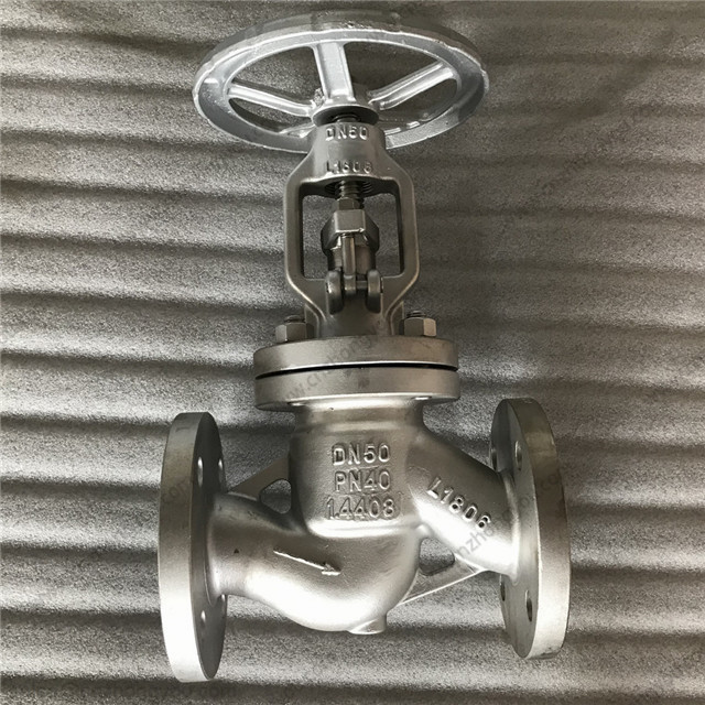 DIN 3202 F1 Globe Valve, DN50 PN40, 1.4408 Body, 1.4408 Trim, RF Ends