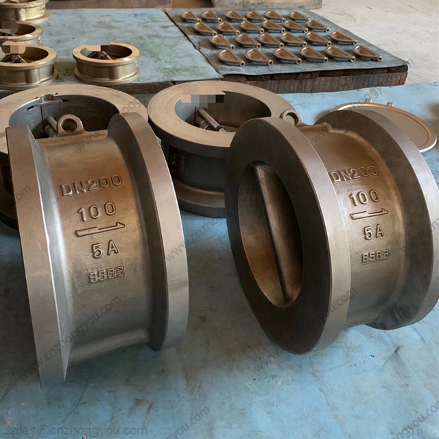 Dual Plate Wafer Check Valve, DN200 PN100, ASTM A995 5A Body, A995 5A Disc