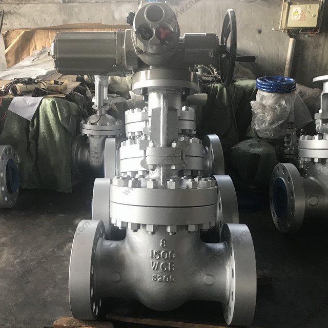 Electric Actuator Gate Valve, 8'' 1500LB, ASTM A216 WCB Body, 13Cr Trim, RTJ Ends