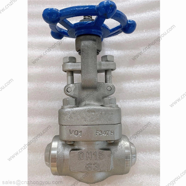 F347H Gate Valve, DN15 PN63, ASTM A182 F347H Body, ASTM A182 F347H Trim, BW