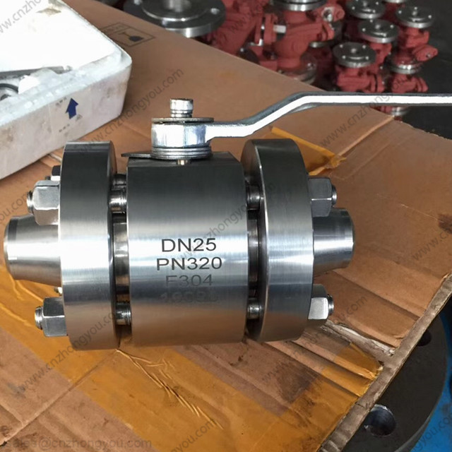 Forged Steel Ball Valve, DN25 PN320, ASTM A182 F304 Body, F304 Ball, Butt Welded