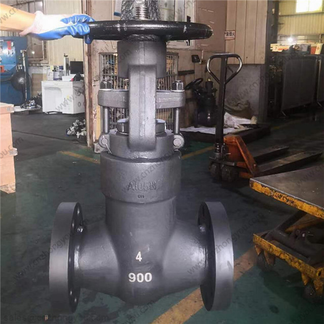 Forged Steel Gate Valve, 4'' 900LB, ASTM A105 Body, ASTM A182 F6a Trim, Flanged Ends