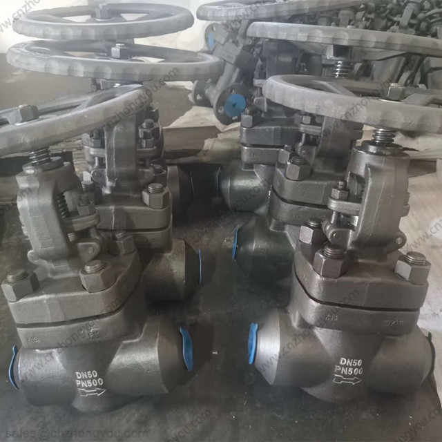 Forged Steel Globe Valve, DN50 PN500, ASTM A105 Body, 13Cr Trim, Butt Weld