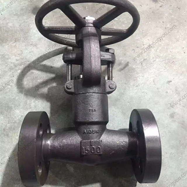 Integral Flange Globe Valve, 1'' 1500LB, ASTM A105 Body, ASTM A182 F6a Trim, RTJ